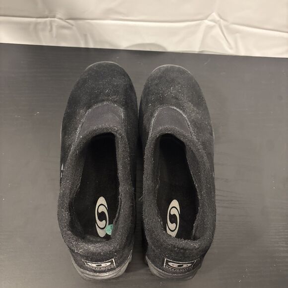 Vtg SALOMON Contagrip CX Moc Snow Clog Black Suede SlipOn Shoe Thinsulate Mens 9 main image 8